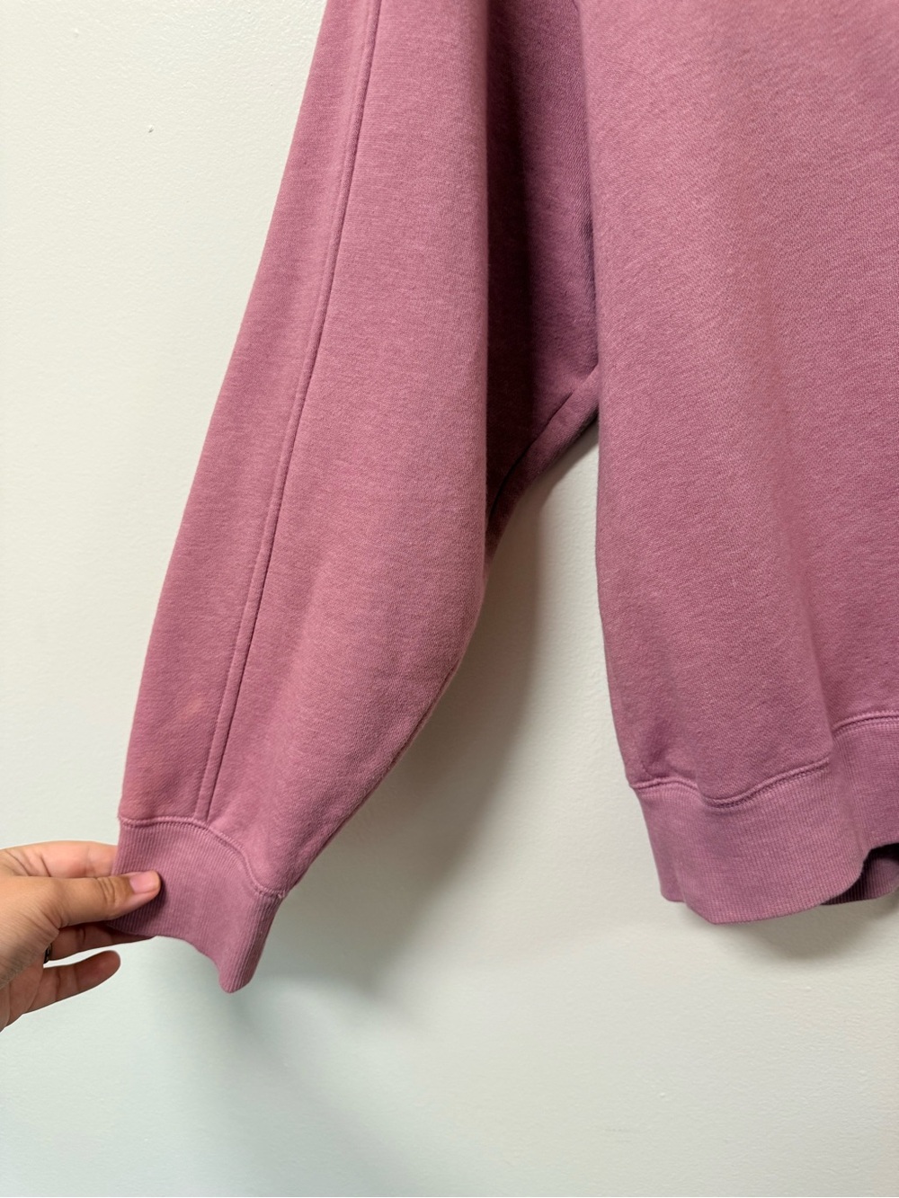 Women's Lace-Up Sweatshirt - Dusty Rose - Picture 3 of 4